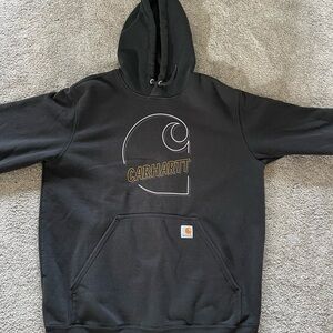 Carhartt Black Sweatshirt with Yellow Logo